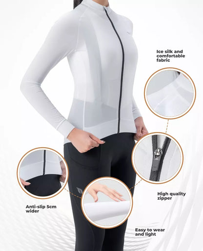 ROCKBROS TVI велосипедна фланелка с дълъг ръкав дишаща дамска велосипедна фланелка