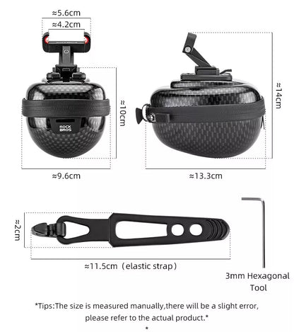 ROCKBROS твърда чанта за седалка чанта за велосипед чанта за седалка с бързо освобождаване 0.4L