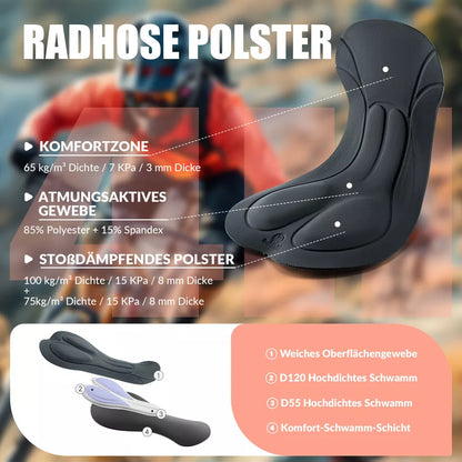 ROCKBROS TVI дамски шорти с презрамки, подплатени за шосеен велосипед