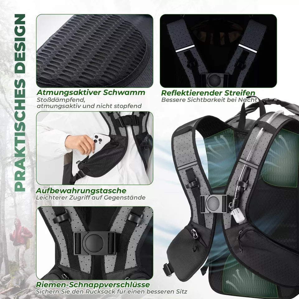 Велосипедна раница ROCKBROS подвижна раница велосипедна раница 24L водоустойчива за пътуване