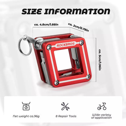 ROCKBROS многофункционален инструмент за велосипед 8 в 1 ремонт сгъваем инструмент ремонт