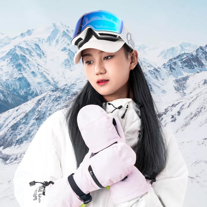 Qunature Топли ски ръкавици Водоустойчиви ръкавици за сноуборд XS-XL жени/мъже