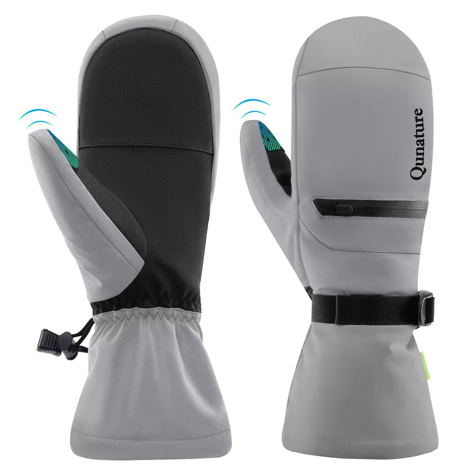 Qunature Топли ски ръкавици Водоустойчиви ръкавици за сноуборд XS-XL жени/мъже