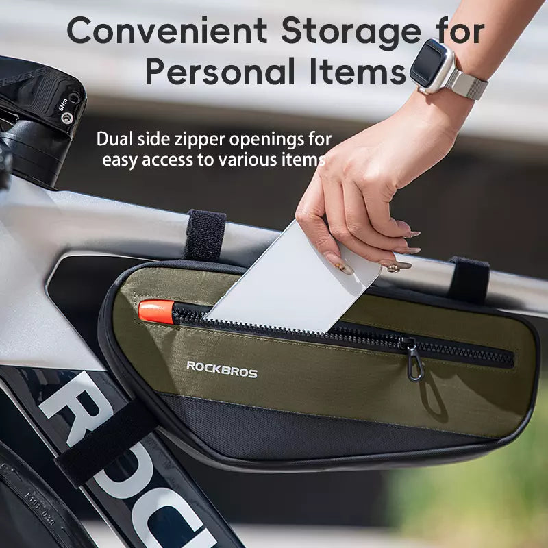 ROCKBROS чанта за велосипедна рамка чанта за велосипед триъгълна чанта чанта за инструменти 1.7L