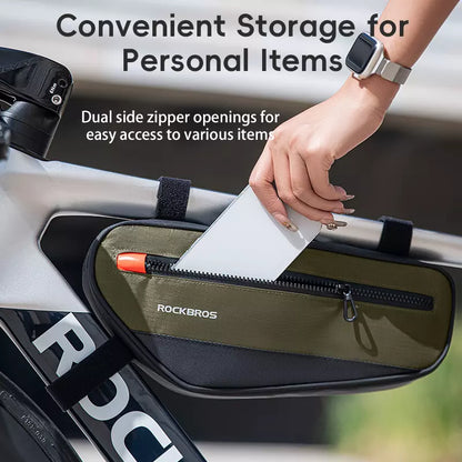 ROCKBROS чанта за велосипедна рамка чанта за велосипед триъгълна чанта чанта за инструменти 1.7L