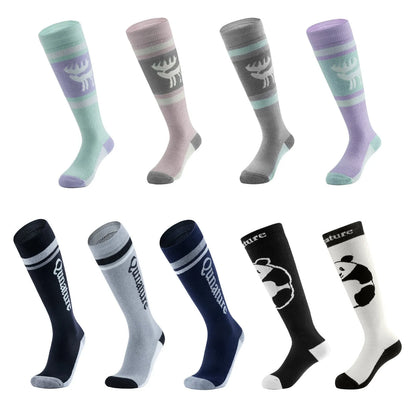 Qunature ски чорапи детски/момчета зимни чорапи ски чорапи до коляното с вълна 1 чифт