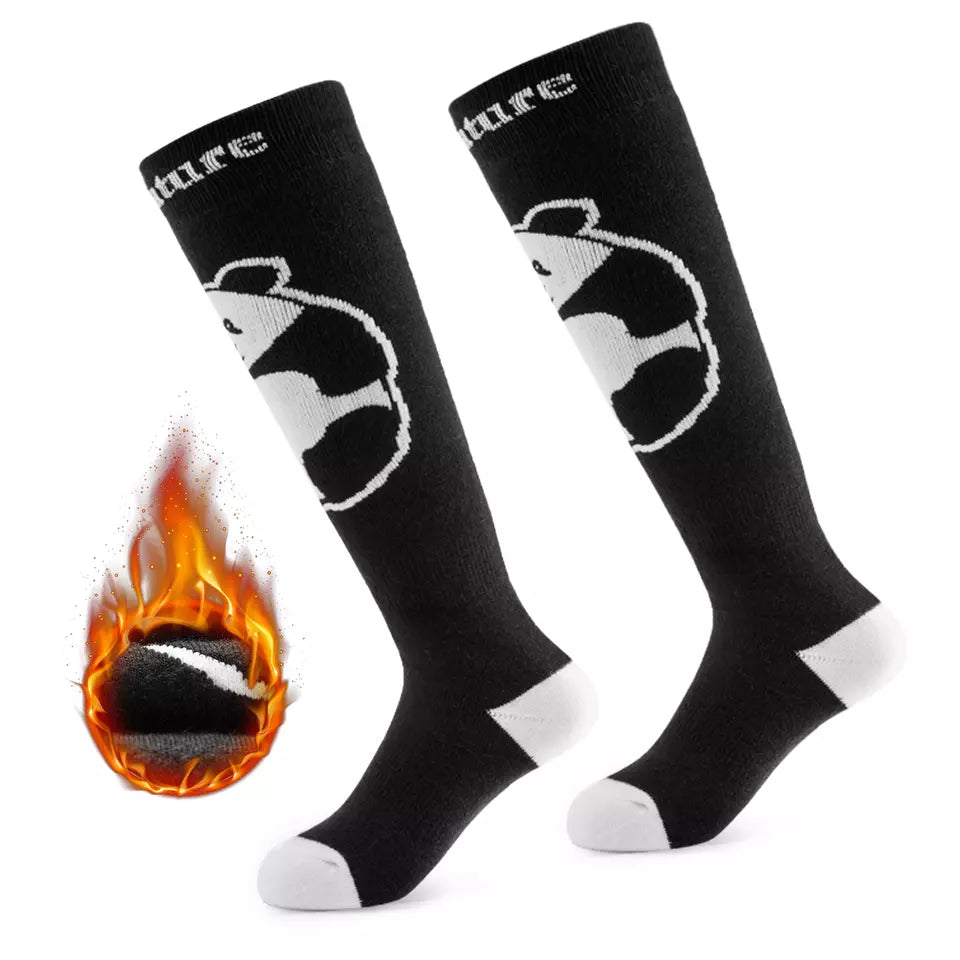 Qunature ски чорапи детски/момчета зимни чорапи ски чорапи до коляното с вълна 1 чифт