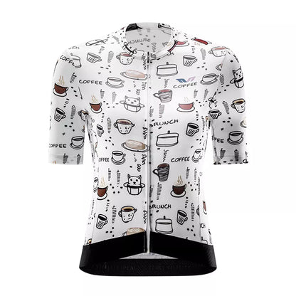 ROCKBROS TVI велосипедна фланелка дамска дишаща велосипедна фланелка с къс ръкав и 3 джоба