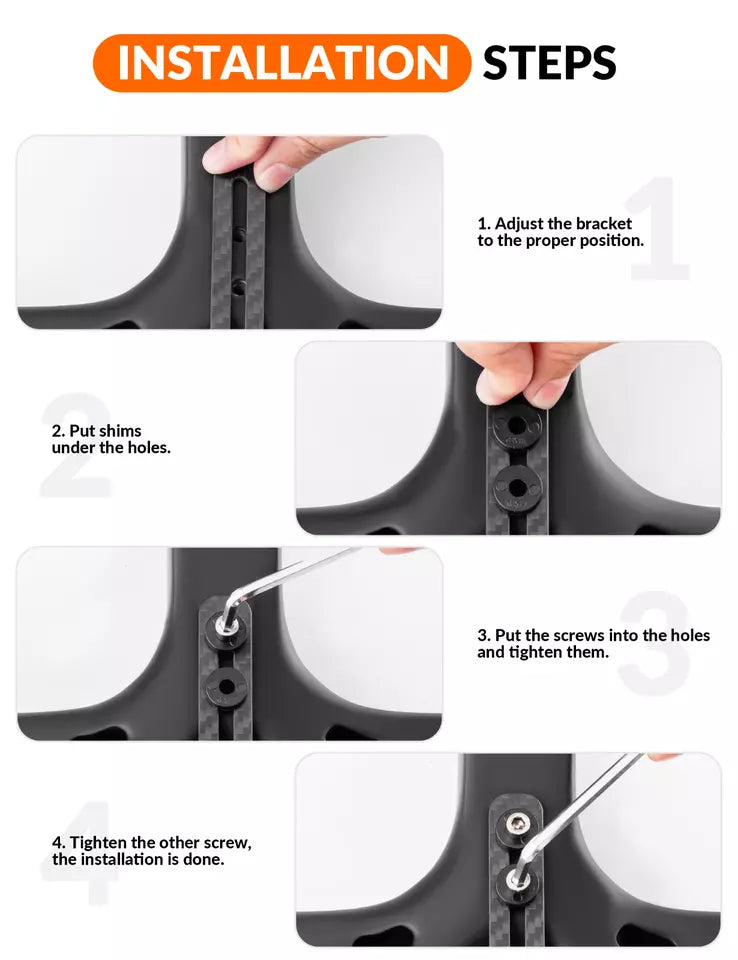 ROCKBROS Компютър за велосипеди GPS Монтаж Адаптер за велосипедна светлина GoPro Carbon Fiber