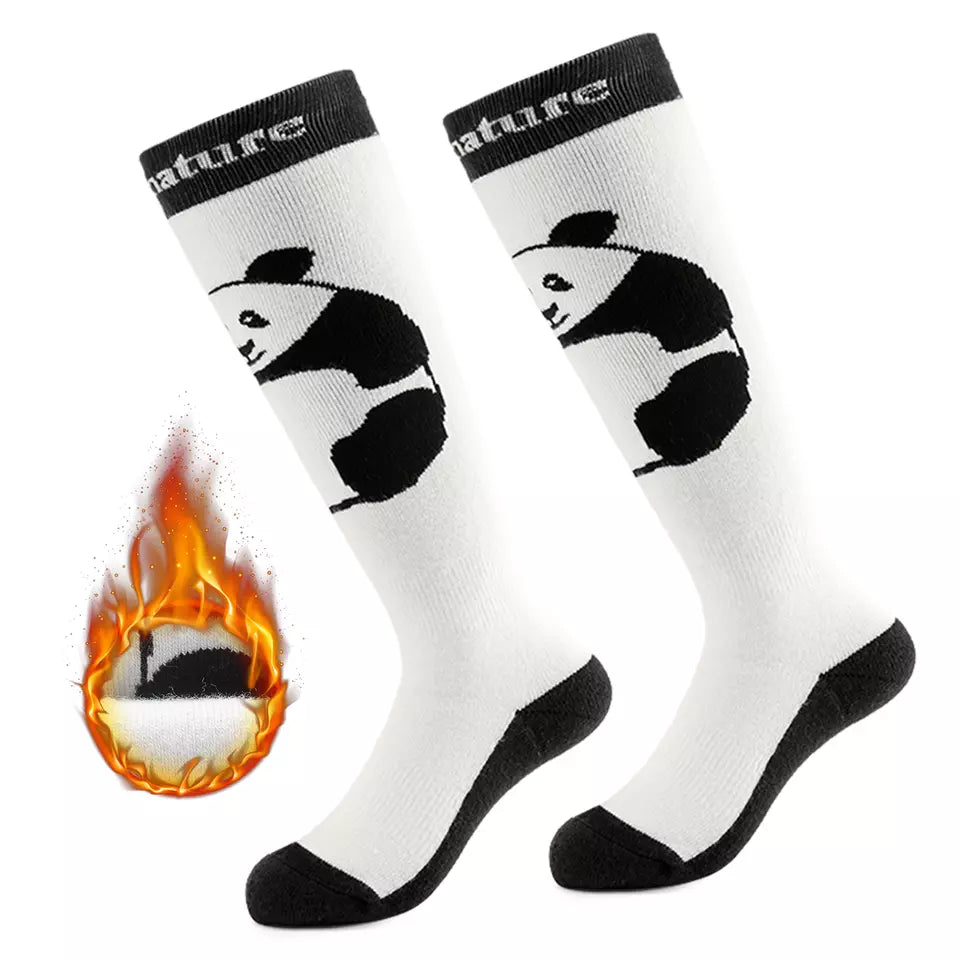 Qunature ски чорапи детски/момчета зимни чорапи ски чорапи до коляното с вълна 1 чифт