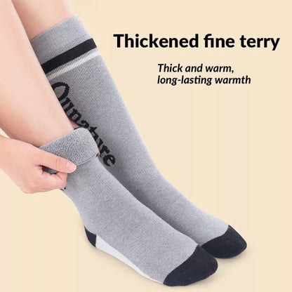 Qunature ски чорапи детски/момчета зимни чорапи ски чорапи до коляното с вълна 1 чифт