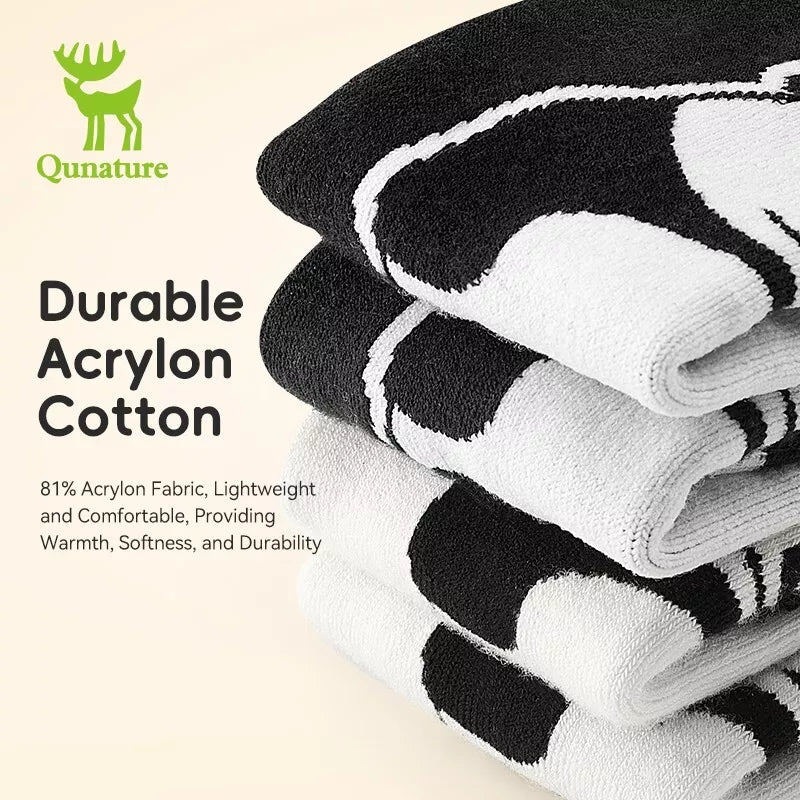 Qunature ски чорапи детски/момчета зимни чорапи ски чорапи до коляното с вълна 1 чифт