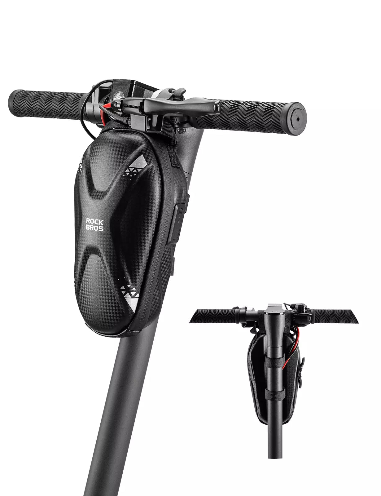 ROCKBROS Чанта за електронен скутер Водоотблъскваща 1.3L Чанта за кормило Преден джоб PU