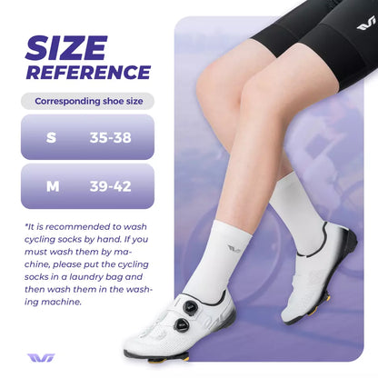 Дамски велосипедни чорапи ROCKBROS TVI, дълги спортни чорапи за колоездене, S/M, олекотени